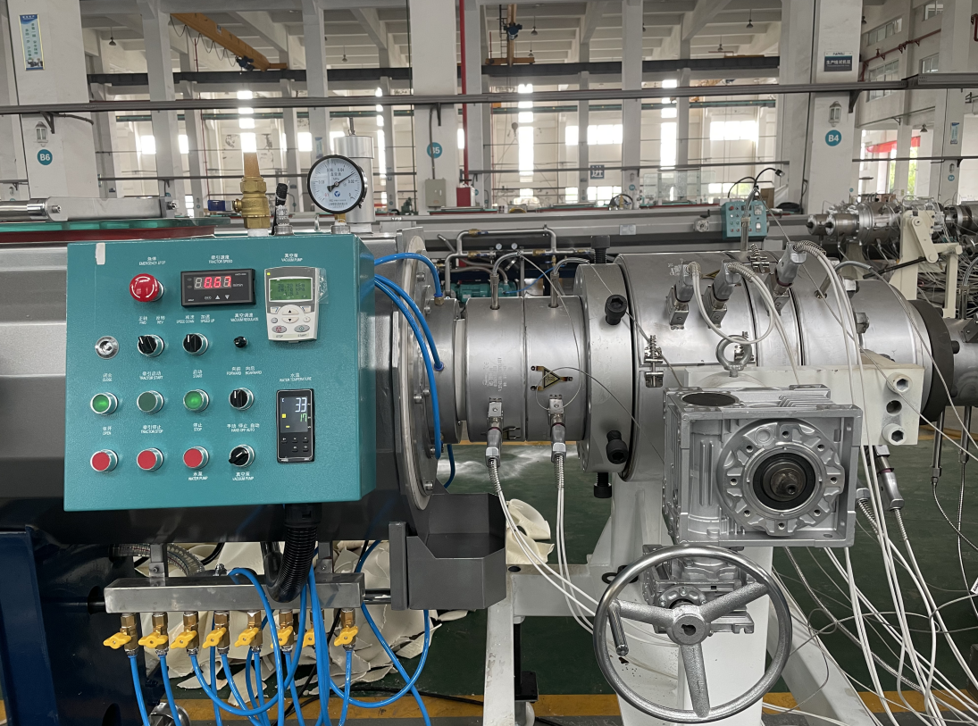 PVC Pipe at PVC Pipe Extrusion Line